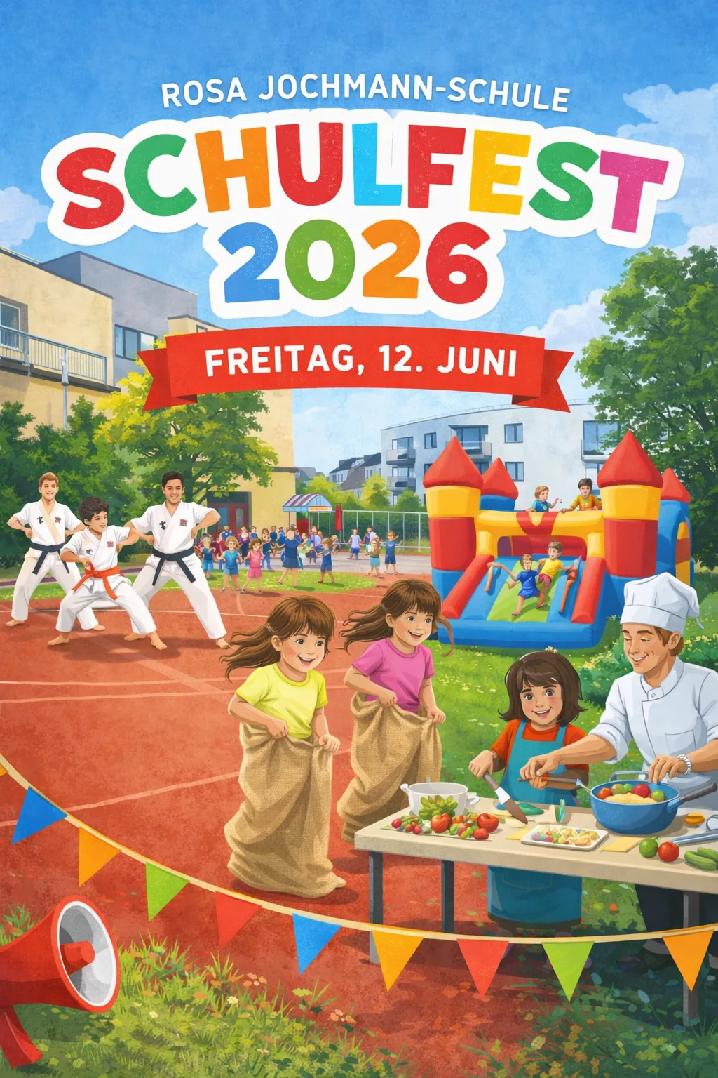 Plakat Schulfest 2026 der Rosa Jochmann Schule