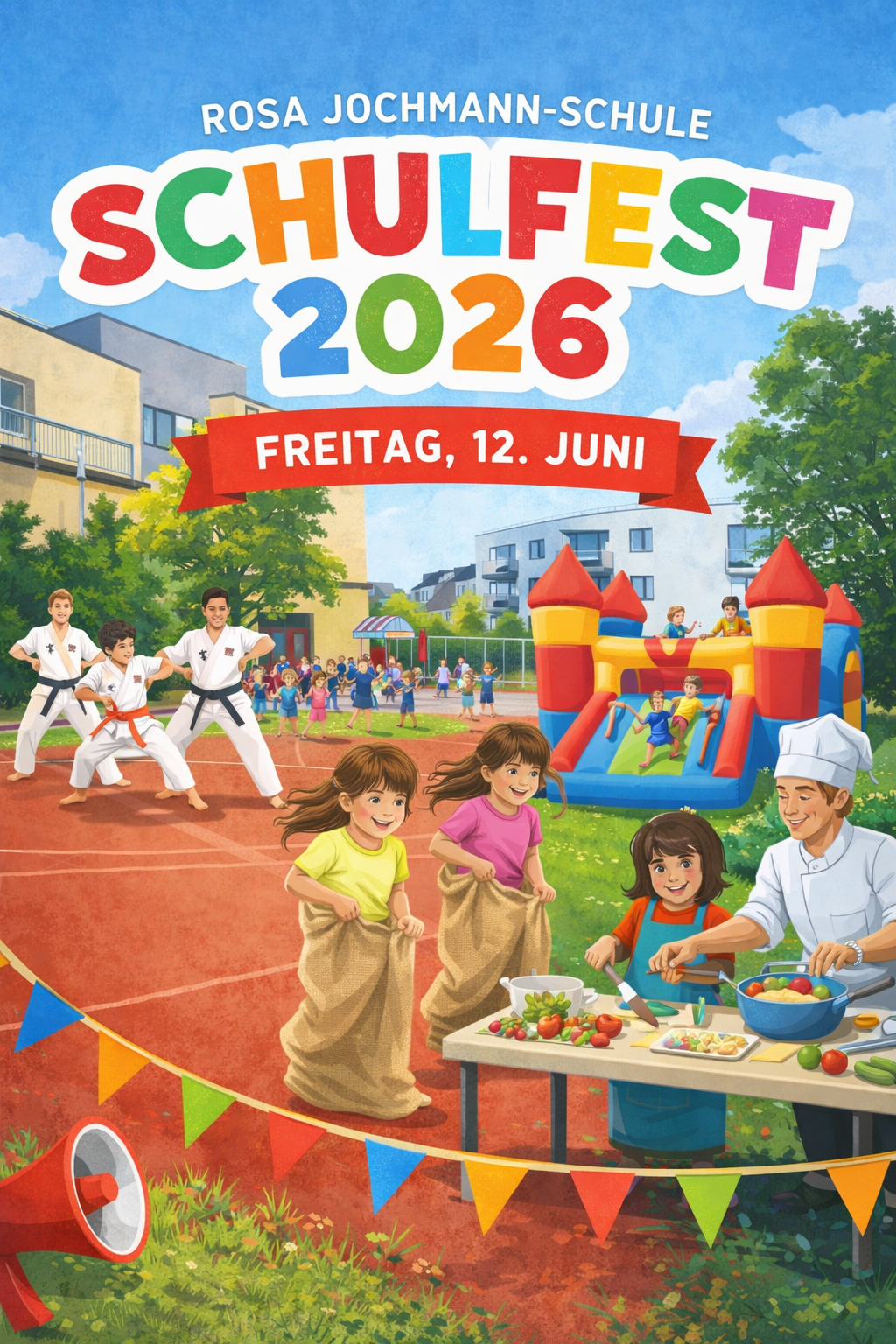 Plakat Schulfest 2026 der Rosa Jochmann Schule